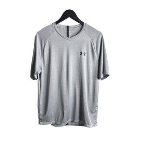 Under Armour HeatGear Men's Light Gray Loose Fit Tech Tee Size L